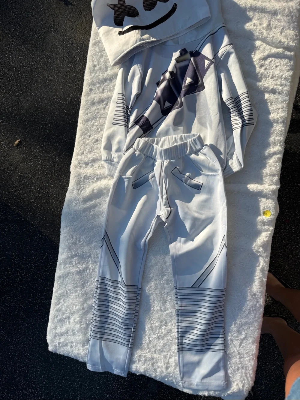 Kids White Marshmello Hoodie - Unbranded